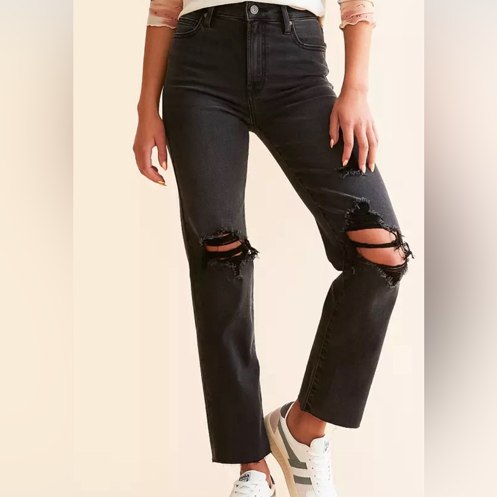 HIDDEN Tracy Distressed Washed Charcoal Jeans